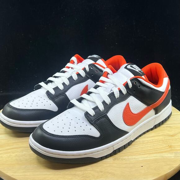 Nike By You Dunk Low White Orange Black FV9524-900 Men's Size 11.5 Shoes - Picture 2 of 10